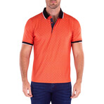 Red Half Button Polo Shirt // Red (L)