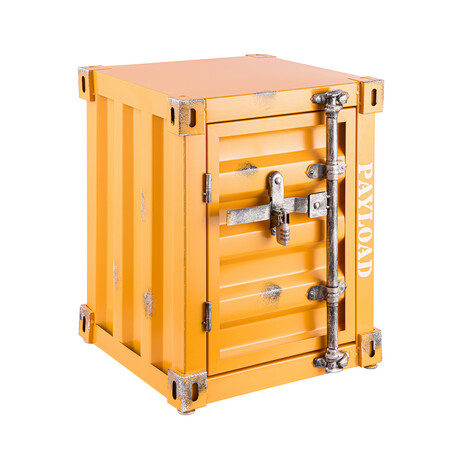 Container Side Table // One Door // Orange