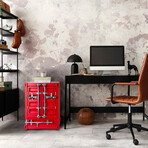 Container Side Table // Two Door // Red