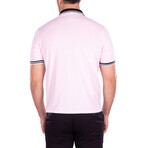 Zipper Short Sleeve Polo Shirt // Pink (3XL)