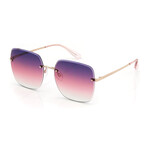 Women's Diva Sunglasses // Rose Gold + Purple