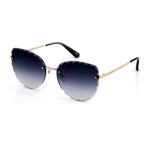 Women's Foxy Sunglasses // Lite Gold + Gray Gradient