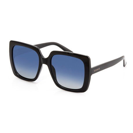 Women's Luna Sunglasses // Gloss Black + Blue