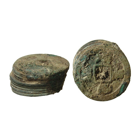 Cluster of Chinese Coins From a Song Dynasty Hoard // 1127 - 1279 AD