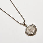 Ancient Roman Empress Silver Coin Pendant // 244-248 AD