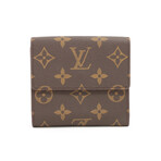 Louis Vuitton Monogram Porto Monnaie Carte Credit Compact Wallet // Brown