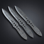 Lot Of 3 // Damascus Throwing knives // 2018