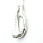 Tiffany & Co. // Platinum Open Heart Diamond Necklace // 15.55" // Store Display