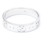 Gucci // 18k White Gold Icon Ring // Ring Size: 5.5 // Store Display
