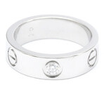 Cartier // 18k White Gold Love Diamond Ring // Ring Size: 5.75 // Store Display