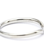 Tiffany & Co. // Platinum Curved Ring With Diamond // Ring Size: 6.5 // Store Display