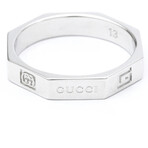 Gucci // 18k White Gold Octagonal Ring // Ring Size: 6.5 // Store Display