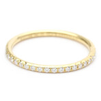 Tiffany & Co. // 18k Yellow Gold Metro Full Diamond Ring // Ring Size: 5 // Store Display