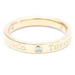 Tiffany & Co. // 18k Rose Gold Flat Ring With Diamond // Ring Size: 5.5 // Store Display