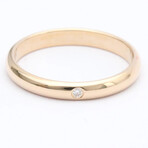 Cartier // 18k Rose Gold Wedding Band Ring With Diamond // Ring Size: 5.25 // Store Display