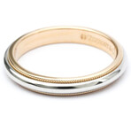 Tiffany & Co. // 18k Rose Gold + Platinum Classic Milgrain Ring // Ring Size: 8 // Store Display