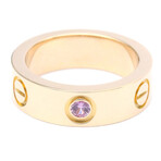 Cartier // 18k Rose Gold Love Sapphire Ring // Ring Size: 4.5 // Store Display