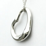 Tiffany & Co. // Platinum Open Heart Diamond Necklace // 15.35" // Store Display