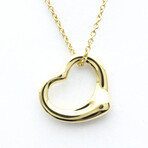 Tiffany & Co. // 18k Yellow Gold Open Heart Necklace // 15.94" // Store Display
