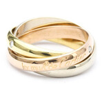 Cartier // 18k Rose Gold + 18k White Gold + 18k Yellow Gold Trinity Diamond Ring // Ring Size: 6.25 // Store Display