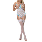 Cupless + Crotchless Teddy // White (S/M)