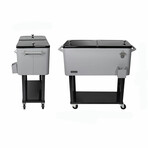 80 qt. Cooler Cart // Gray + Black