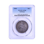 1846 Seated Liberty Half Dollar // Tall Date Variety // PCGS Certified VF20 // Deluxe Collector's Pouch