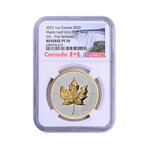 2023 $20 Canada Silver Maple Leaf Ultra High Relief Gilt Gold NGC Reverse PF70 First Releases