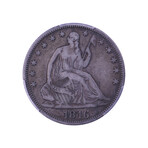 1846 Seated Liberty Half Dollar // Tall Date Variety // PCGS Certified VF20 // Deluxe Collector's Pouch