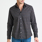 Amir Long Sleeve Button-Up // Black Paisley Print (M)