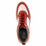 2'S Studio Garda Leather Low Top Sneaker // Red + White (US: 9.5)