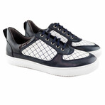 2'S Studio Garda Leather Low Top Sneaker // Navy + White (US: 9.5)