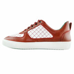 2'S Studio Garda Leather Low Top Sneaker // Red + White (US: 10)
