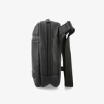 Stockholm Leather Shoulder Bag // XS // Black