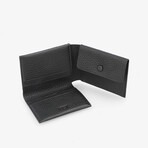 Stockholm L-Shaped Leather Wallet // Black