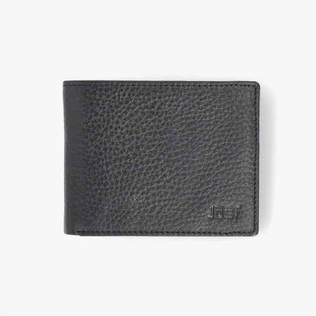 Stockholm Leather Wallet with Coin Pouch // Gray