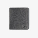 Stockholm Square Leather Wallet // Gray
