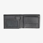 Stockholm Leather Wallet with Coin Pouch // Gray