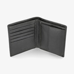 Stockholm Square Leather Wallet // Gray