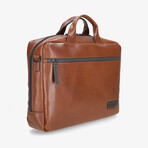 Malmö Leather Business Bag 1 Compartment // M // Cognac