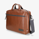 Malmö Leather Business Bag 1 Compartment // M // Cognac