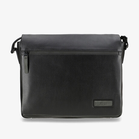 Stockholm Leather Shoulder Bag // L // Black