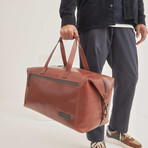 Malmö Leather Travel Bag // Cognac