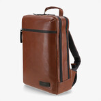 Malmö Leather Daypack Backpack // Cognac