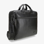 Stockholm Leather Business Bag 1 Compartment // M // Black