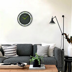 Mari ART DECO Wall Clock // Matte Black