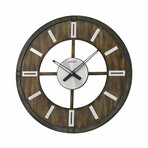 Nari Ash Veneer Large Wall Clock // Brown