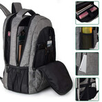 Carry-On Backpack // Gray Check