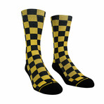Yellow Checker Socks // Large