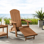 Cal Outdoor Chair + Retractable Footrest // Bright Color (Aqua)